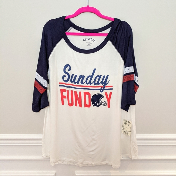 NWT Oversized Football Tee - Picture 1 of 6